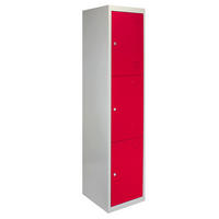 STAHLSPIND 3-türige flachverpackt Rot - Rot, Metall (38/180/45cm)