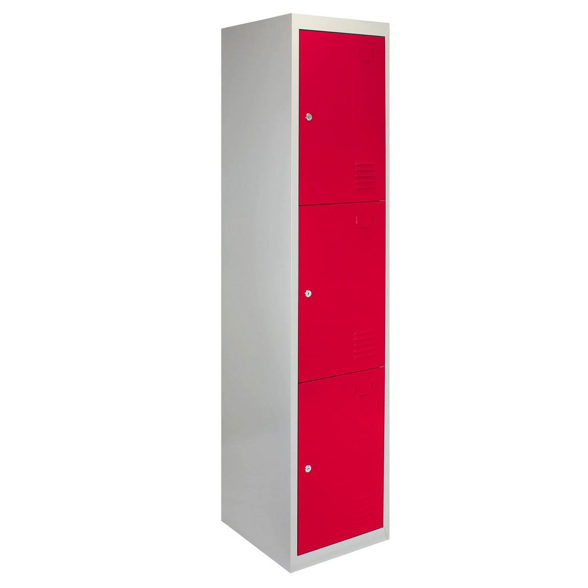 STAHLSPIND 3-türige flachverpackt Rot - Rot, Metall (38/180/45cm)