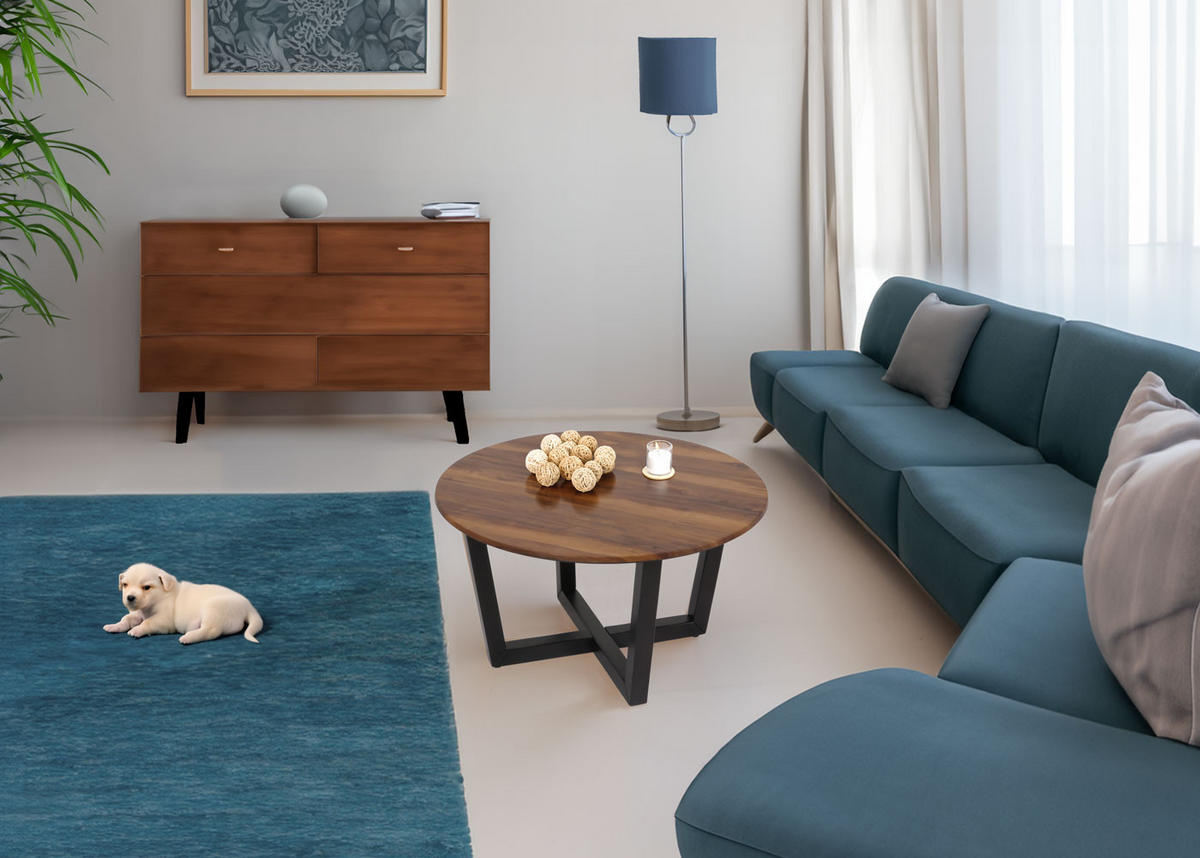 COUCHTISCH rund Braun - Braun, Holz (80/80/46cm) - MCW