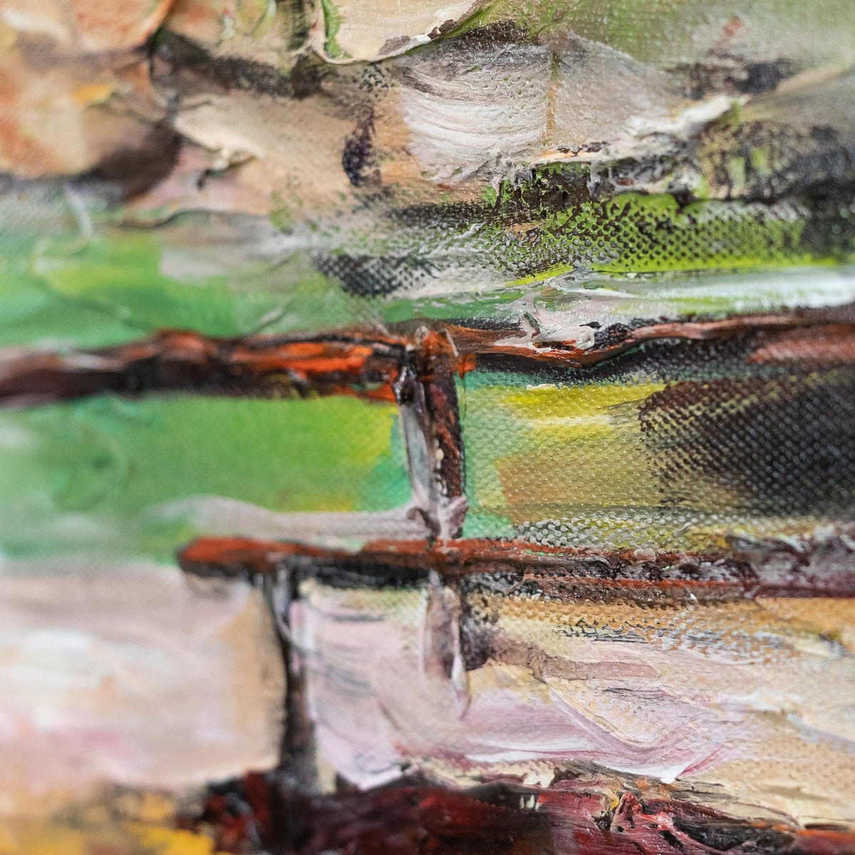 GEMÄLDE Wasserfall auf Keilrahmen 120x60 cm - Multicolor, Holz (120/60cm) - YS-art gallery