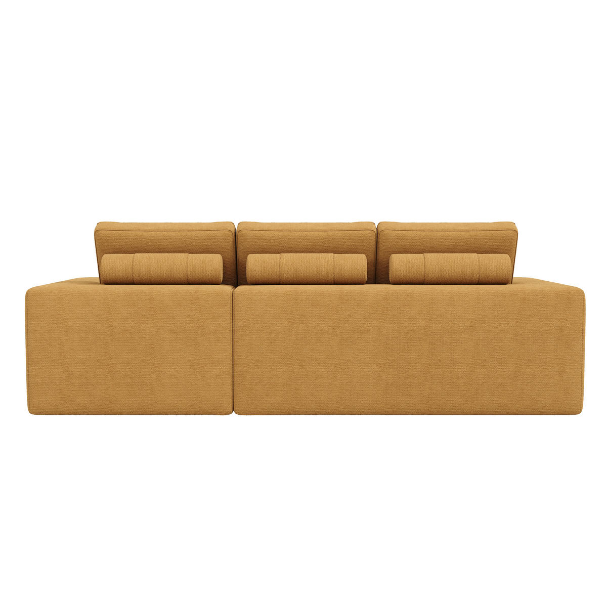 ECKSOFA 253/161/89 cm Orange mit 1 Fußhocker - Orange, Textil (253/161cm) - Oxeza