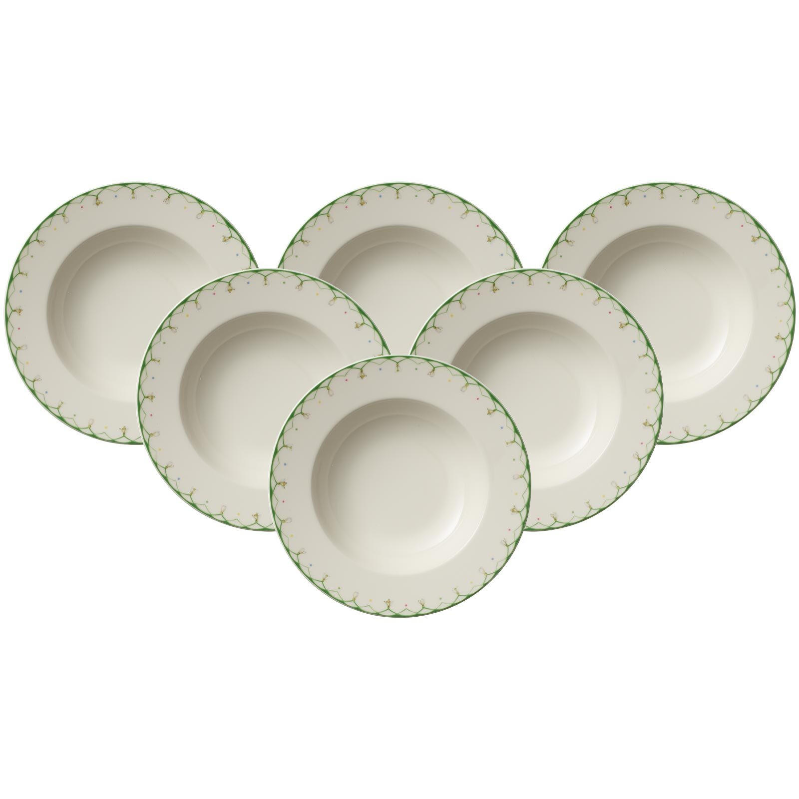 SUPPENTELLER Colourful Spring bunt ø 24,7 cm 6er Set - Multicolor, Keramik (24.7cm) - Villeroy & Boch