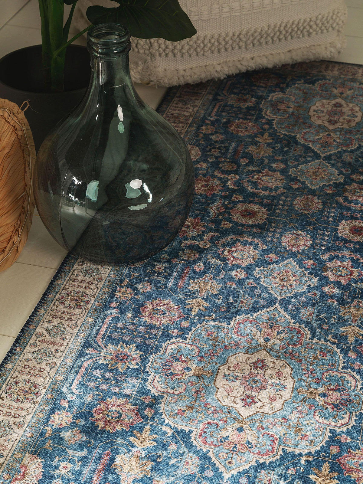 LÄUFER Laury Blau 80x240 cm - Blau, Textil (80/240cm) - benuta Pop