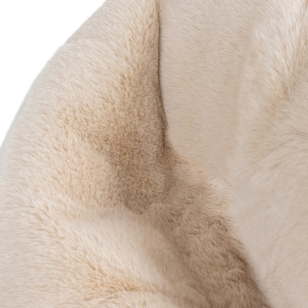 KINDERSITZSACK Kingston Kaninchenkunstfell - Beige, Textil (80/45/80cm) - icon