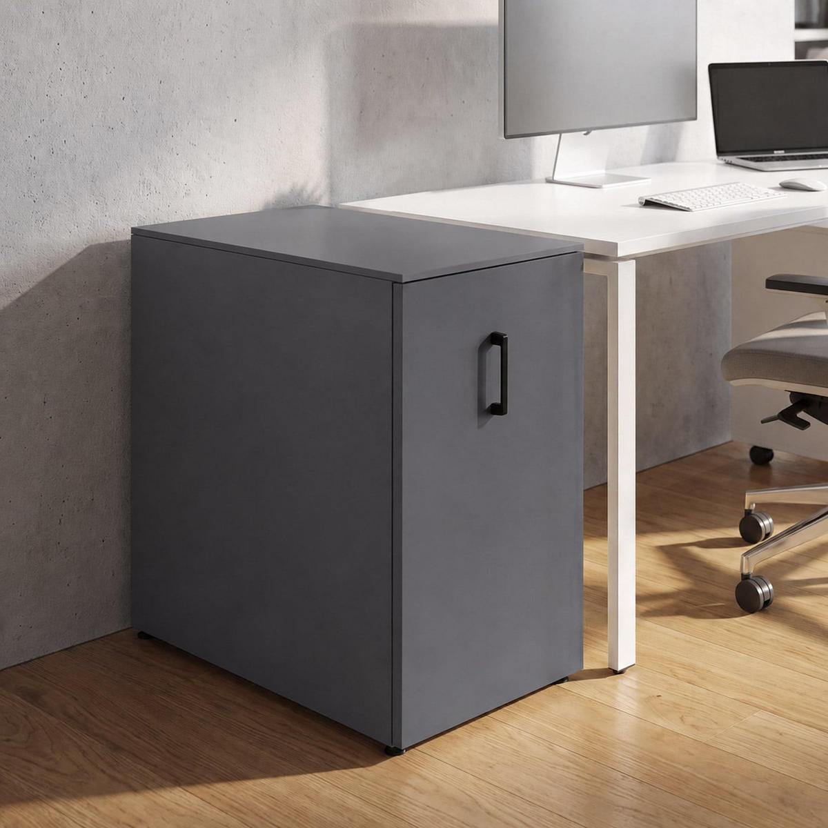 AKTENSCHRANK Dunkelgrau - Dunkelgrau, Metall (43/74/80cm) - MCW