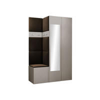 GARDEROBEN-SET Orion XXVI - Kaschmir/Braun, Holzwerkstoff/Kunststoff (116/186/46cm) - MIRJAN24