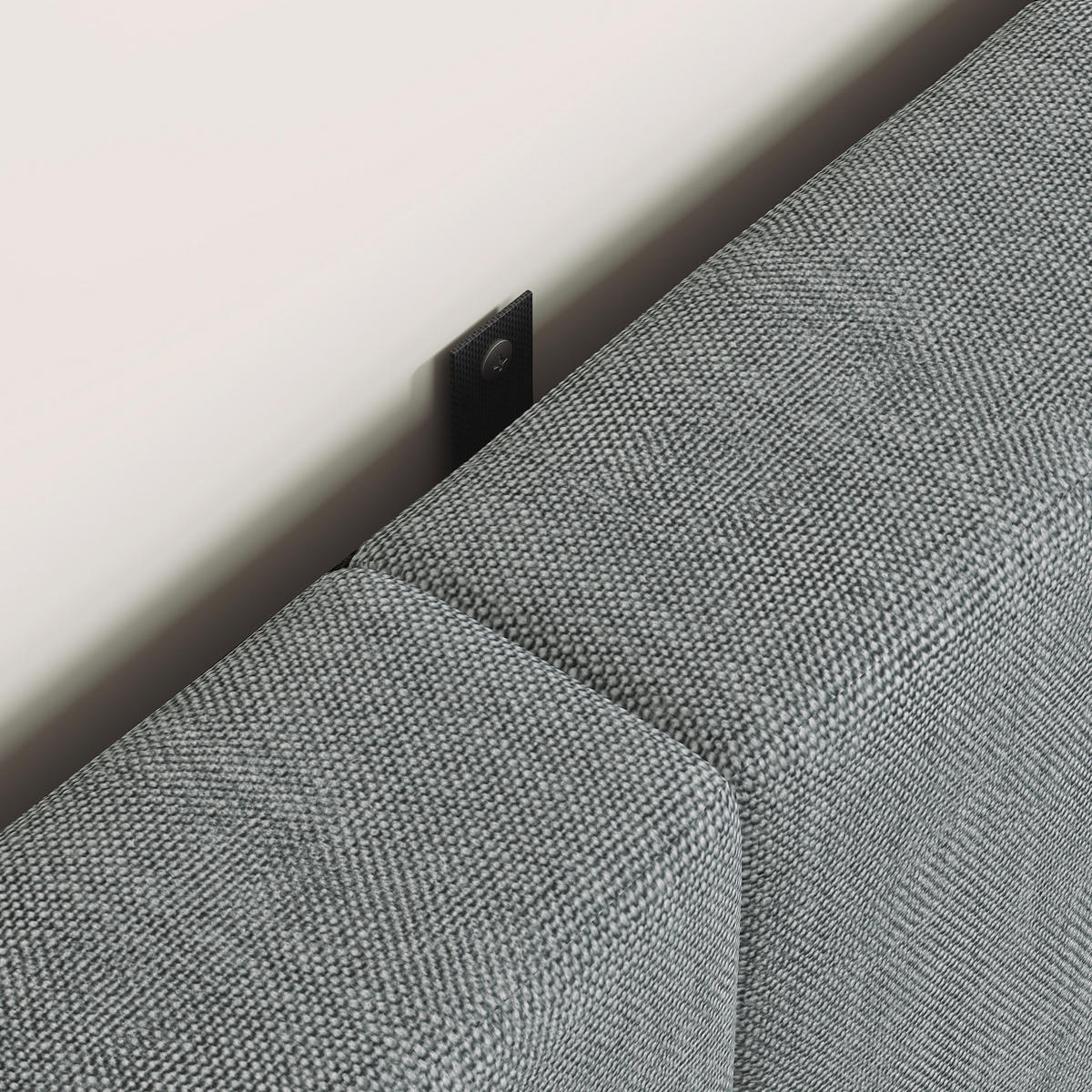 KOPFTEIL DE-10865 3-fach höhenverstellbar 106-126 cm Leinenoptik Grau - Grau, Metall (10/126/160cm) - ComfortXL