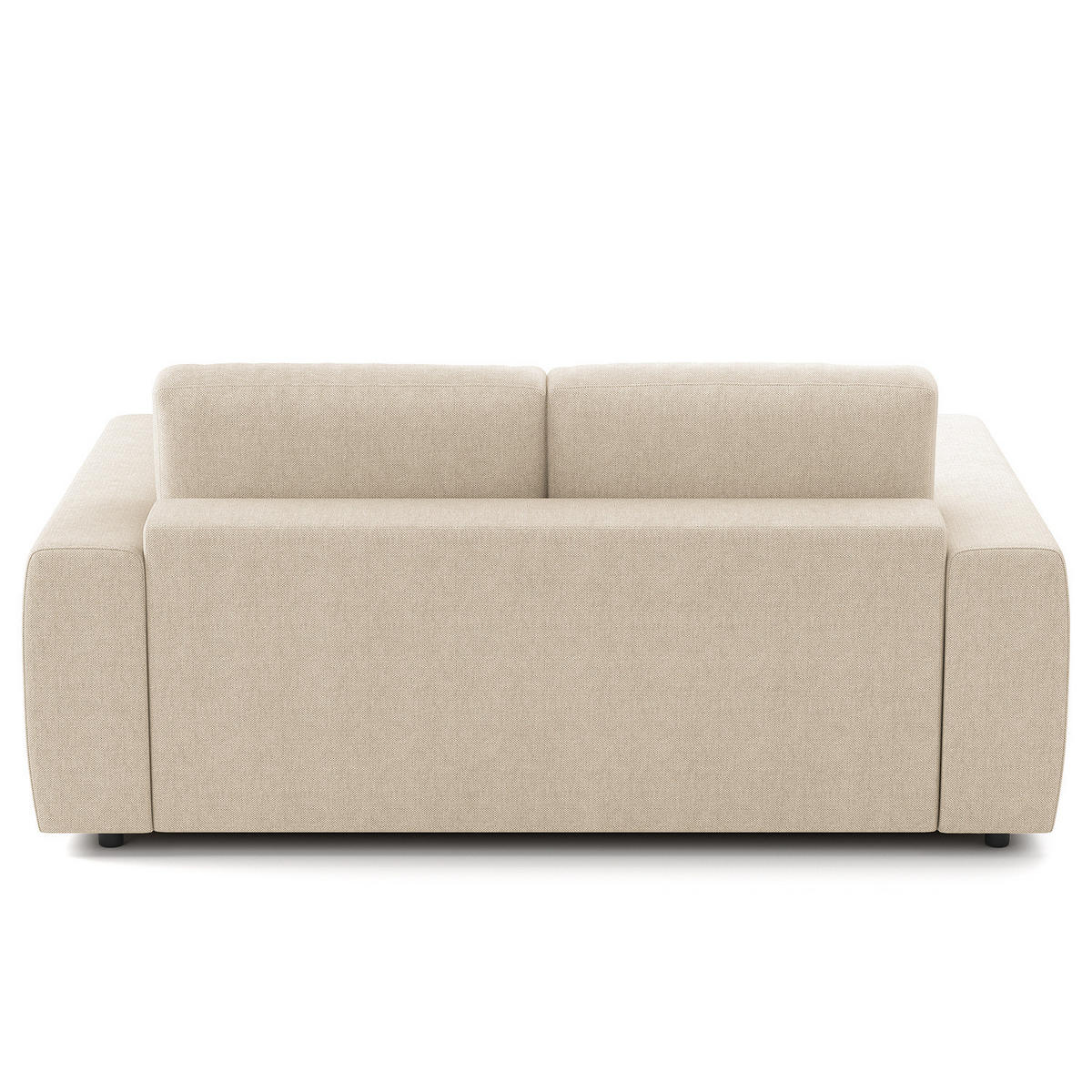 2-SITZER SOFA - Beige/Schwarz, Kunststoff/Textil (182/80/117cm) - home24