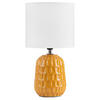 TISCHLEUCHTE STANDI Tischlampe, Honig, Weiß - Gelb, Keramik/Textil (16.5/16.5/31.5cm) - KONSIMO®