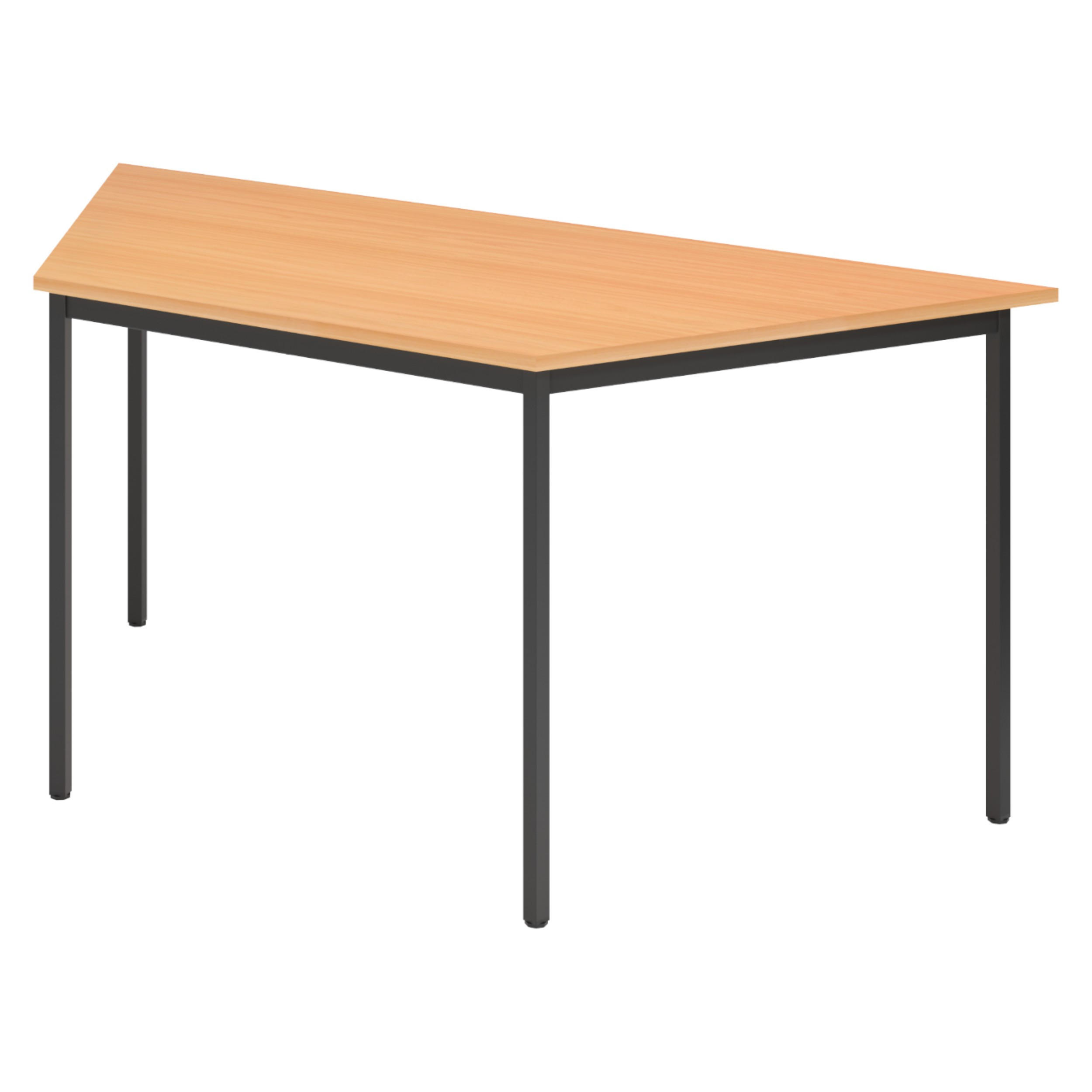 bümö Kantinentisch Buche, Schwarz 160x72x69 cm