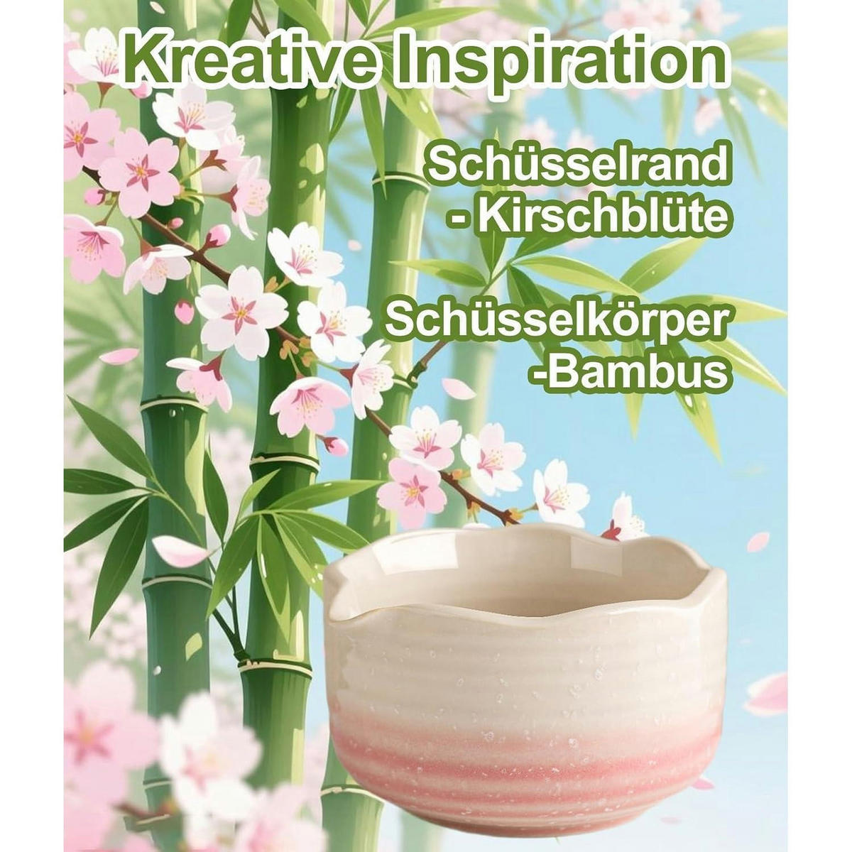 MATCHA Set 7-teiliges Set Rosa Farbverlauf - Rosa, Keramik (15/10/15cm)