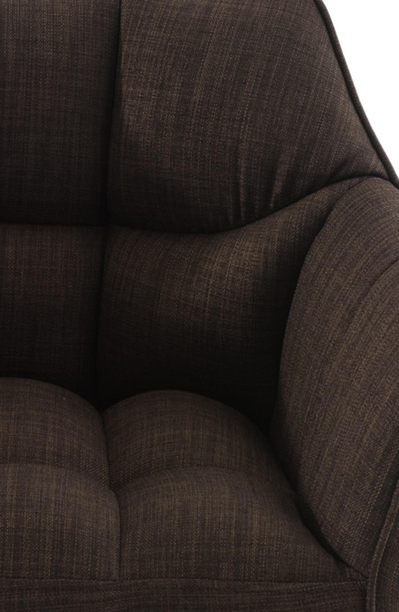 BARHOCKER Stoff Braun - Schwarz/Braun, Textil/Metall (64/110/48cm) - CLP