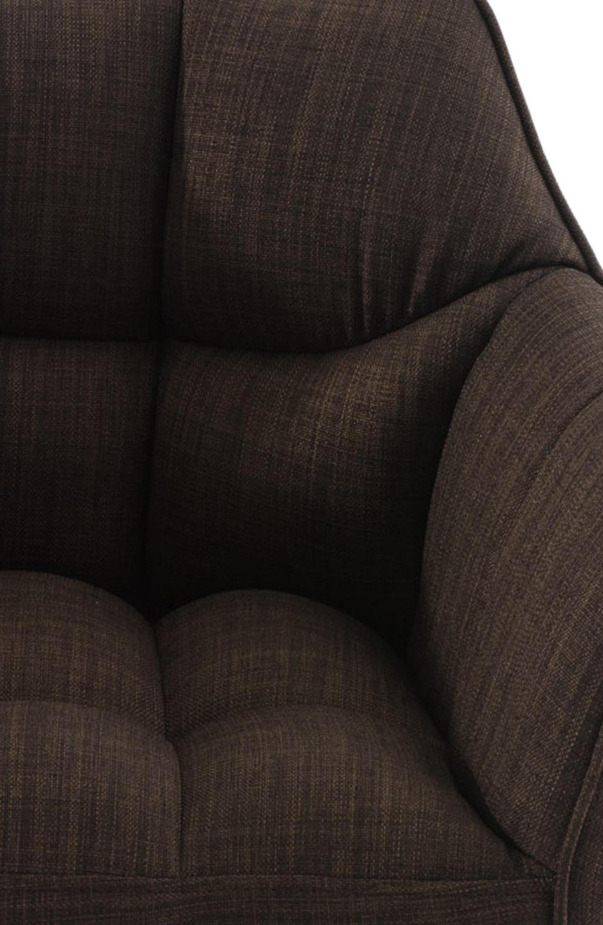 BARHOCKER 2er Set Stoff Braun - Weiß/Braun, Textil/Metall (64/110/48cm) - CLP