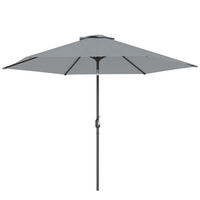 SONNENSCHIRM 295/295/240 cm Grau (Keine Basis) - Grau, Metall (295/295cm) - Oxeza