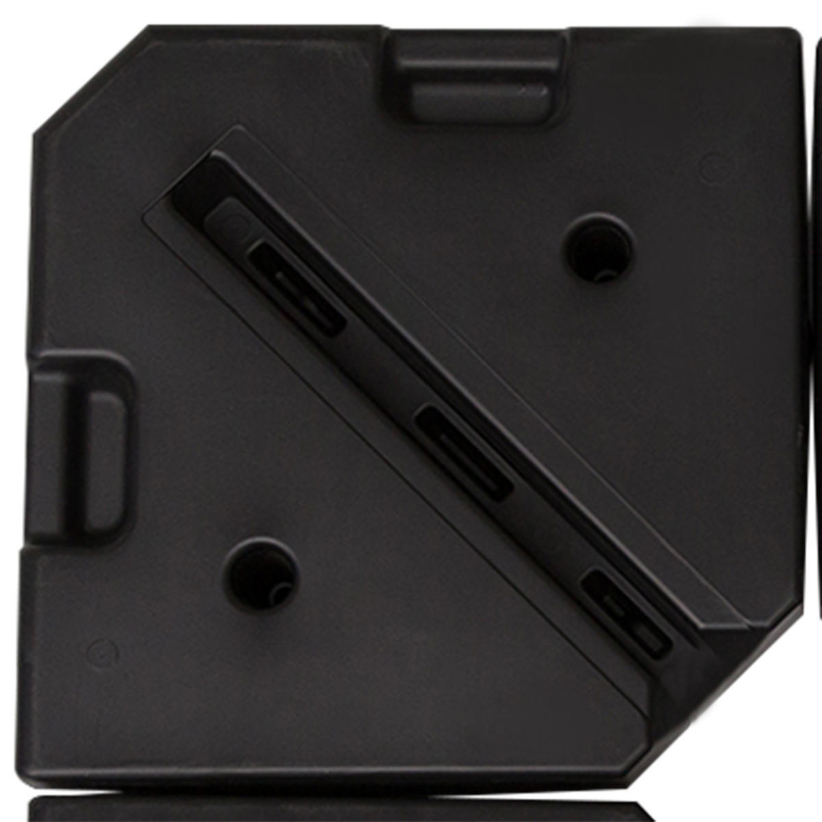SONNENSCHIRMSTÄNDER 4er-Set DE-11386 für Kreuzfuß, HDPE Schwarz - Schwarz, Kunststoff (100/100cm) - ComfortXL