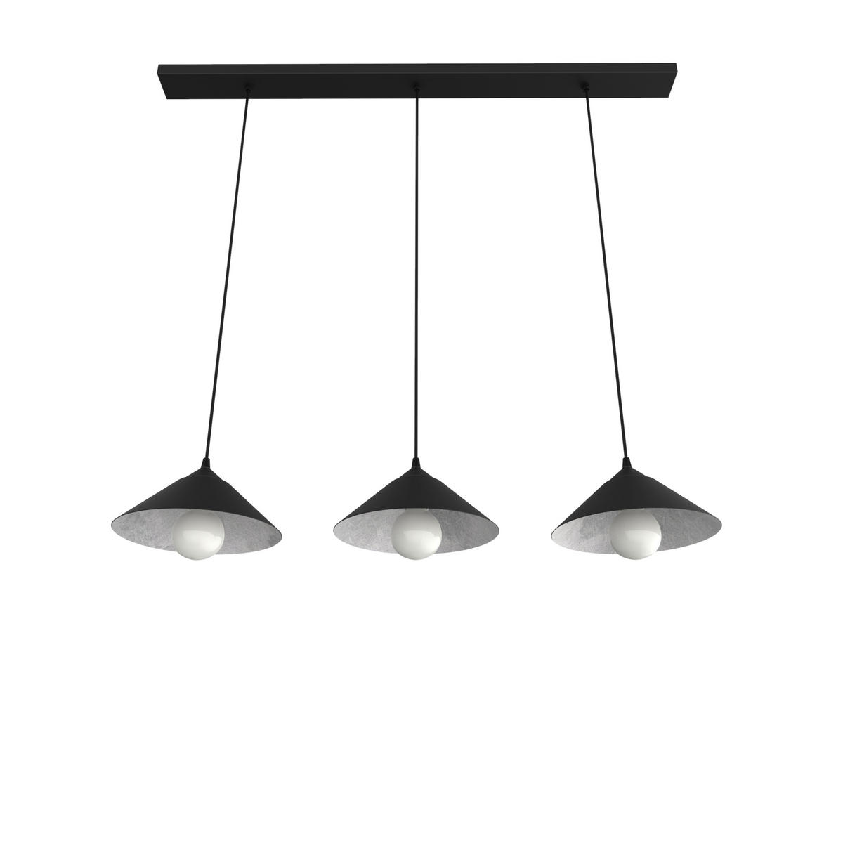 HÄNGELEUCHTE - Schwarz, Metall (25/100/120cm) - Lumicom