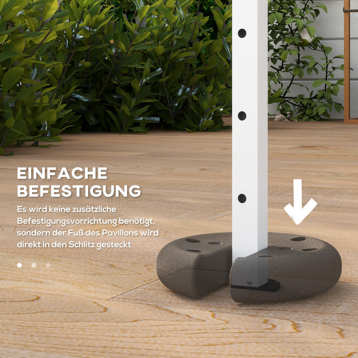 STANDFUSS Kunststoffmantel Zementkern Ø 20 x 4,5 cm Schwarz - Schwarz, Kunststoff (20/20cm) - Outsunny