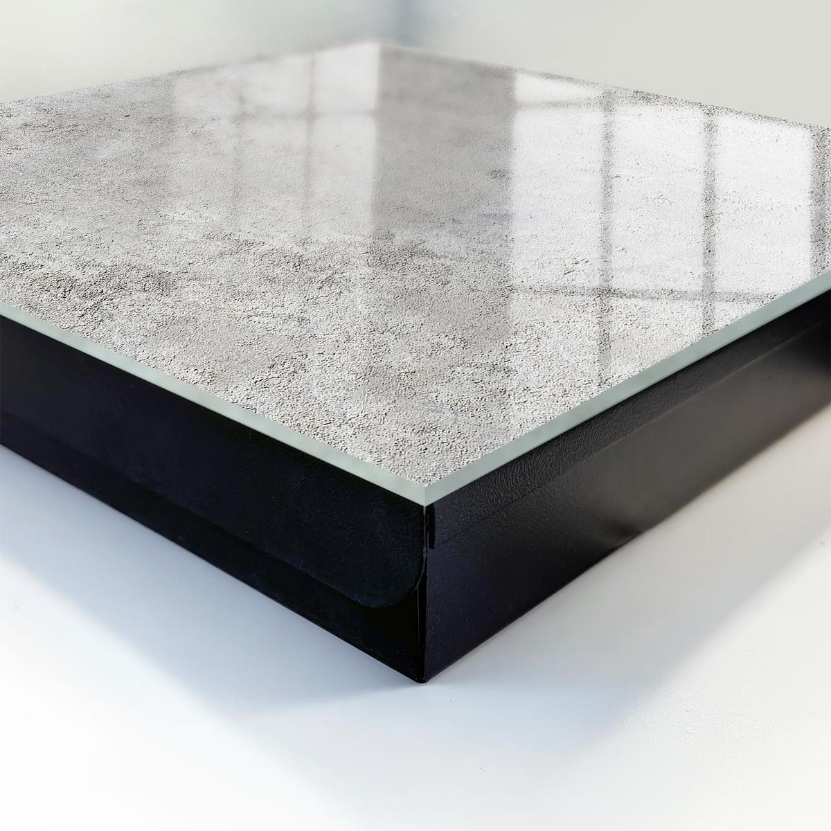 SCHLÜSSELBOX Schwarz 30x30 cm- Türöffnung nach rechts - Graue Oberfläche - Grau, Metall (30/30/5cm) - TULUP
