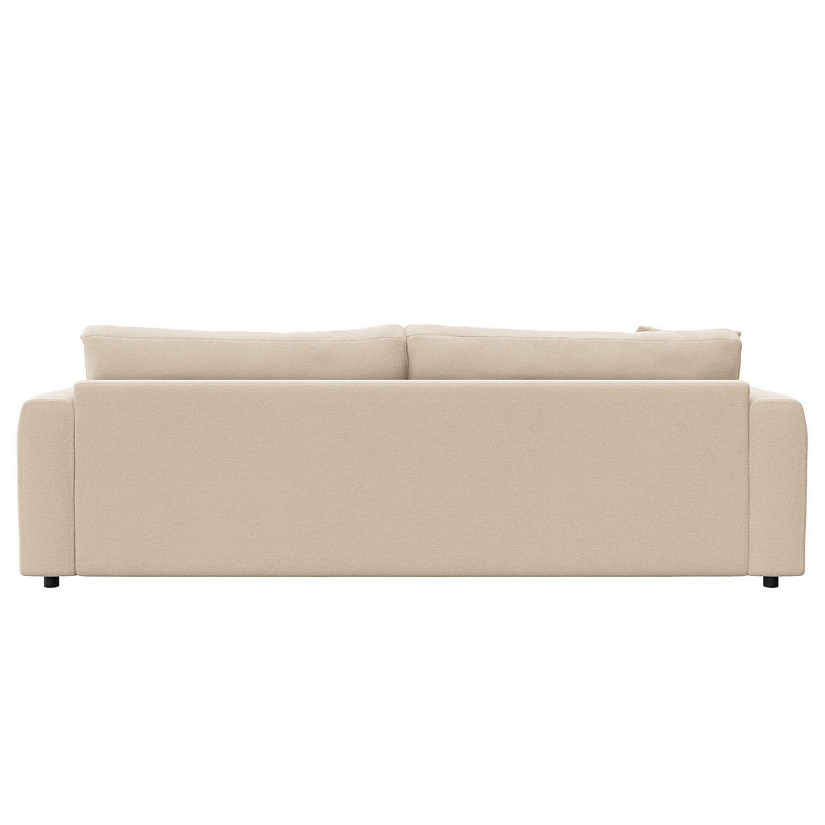 3-SITZER SOFA - Beige/Schwarz, Holz/Kunststoff (238/79/106cm) - home24
