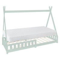 KINDERBETT Tipi mit Matratze 90x200 cm Mint - Mintgrün, Holz (90/200cm) - ML-DESIGN