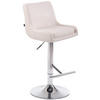 BARHOCKER Cludo, Gestell Metall in Chromoptik, Kunstleder Weiß - Chromfarben/Weiß, Kunststoff/Textil (43/100/50cm) - TPFLiving