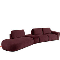 5-SITZER ECKSOFA ZUCCO Chenille links, Violett - Violett, Textil (430/84/105cm) - KONSIMO®