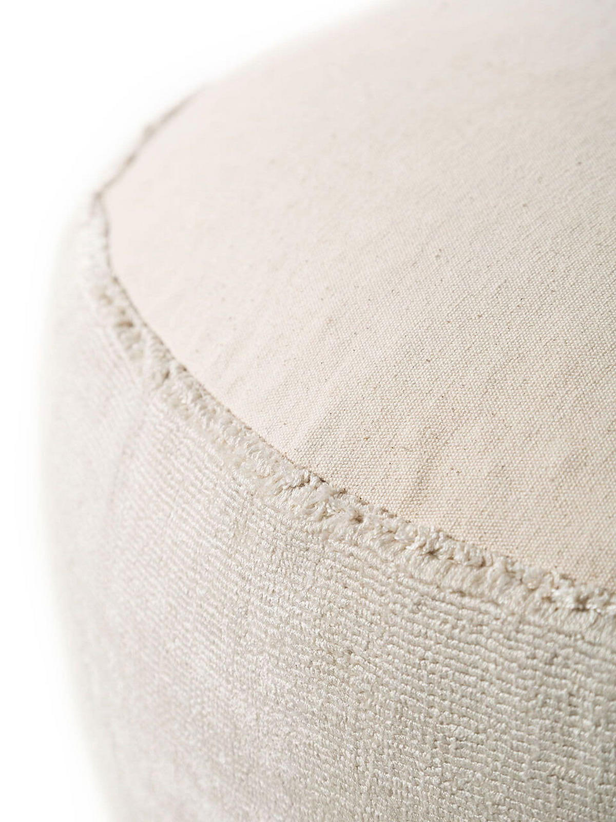 POUF Nova Cream 55x55x30 cm - Beige, Textil (55/30/55cm) - KUNSTLOFT