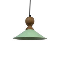 PENDELLEUCHTE Ferh 35/20 cm - Mintgrün, Holz/Metall (35/20cm) - Bamyum