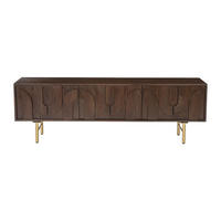 TV-BOARD - 160 x 40 - holz - naturfarben dunkel Mizoram - Naturfarben, Holz/Metall (160/50/40cm) - Vente-Unique