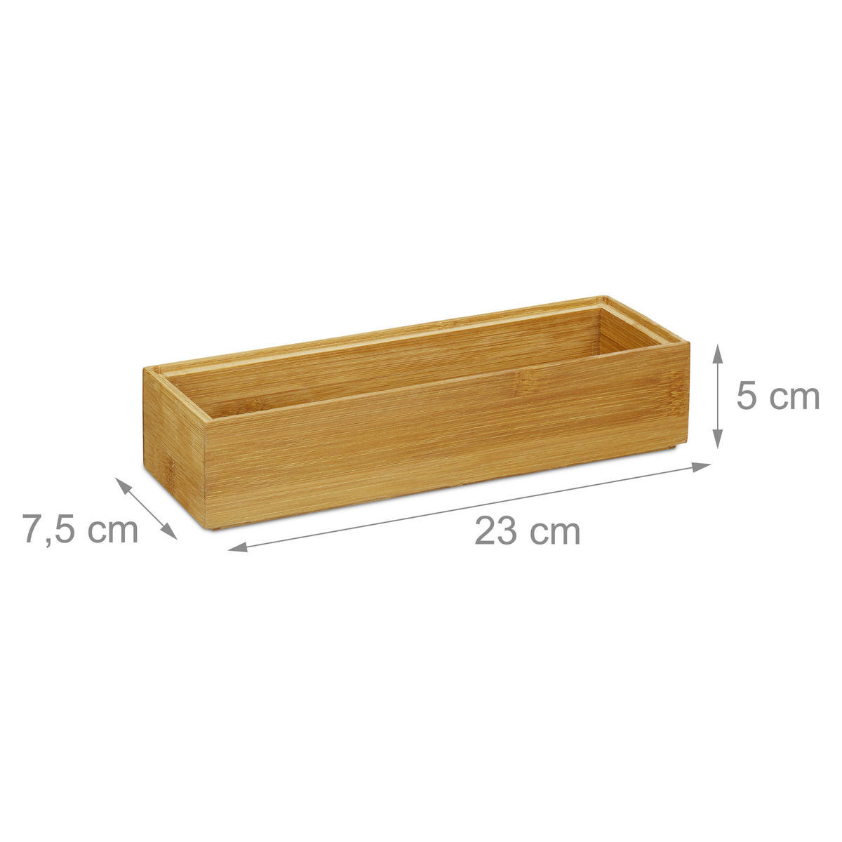 ORDNUNGSBOX - Hellbraun, Holz (23/5/7.5cm) - Relaxdays