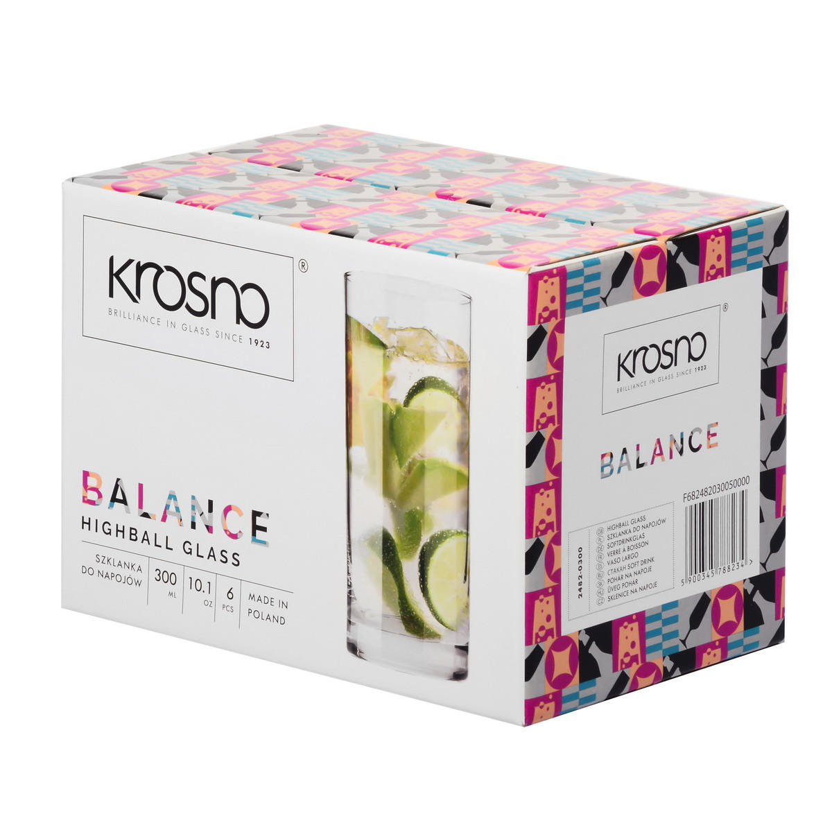LONGDRINKGLÄSER Balance, 6er-Set, 330 ml - Transparent, Glas (0.33L) - Krosno Glass
