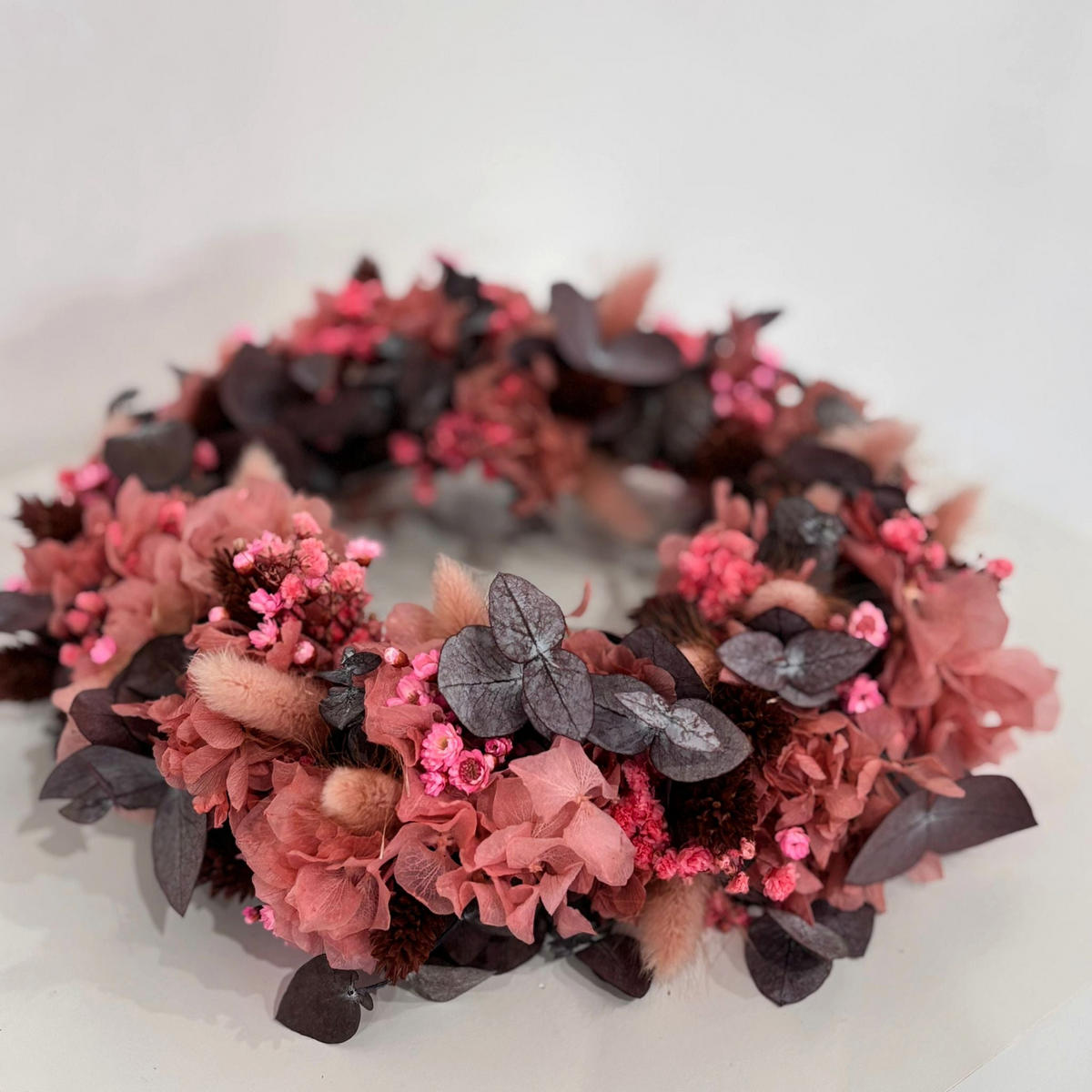 TROCKENBLUMENKRANZ Touch of Pink Mini - rosa / 20 cm - Rosa, Naturmaterialien (20cm) - Lykke & You