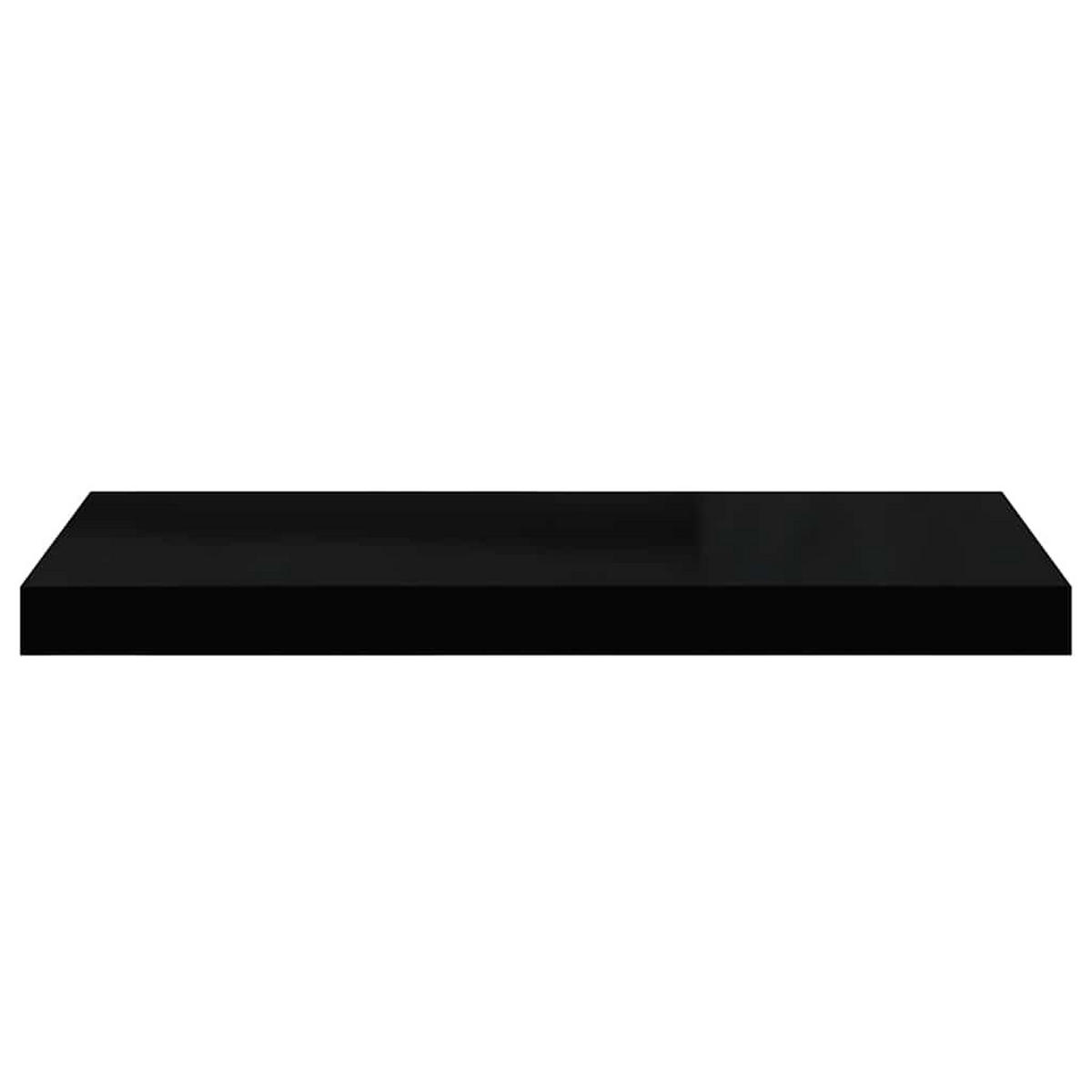 WANDBOARDSET 2-teilig 60/23,5/3,8 cm aus Mdf Schwarz - Schwarz, Holzwerkstoff/Metall (60/3.8/23.5cm) - vidaXL
