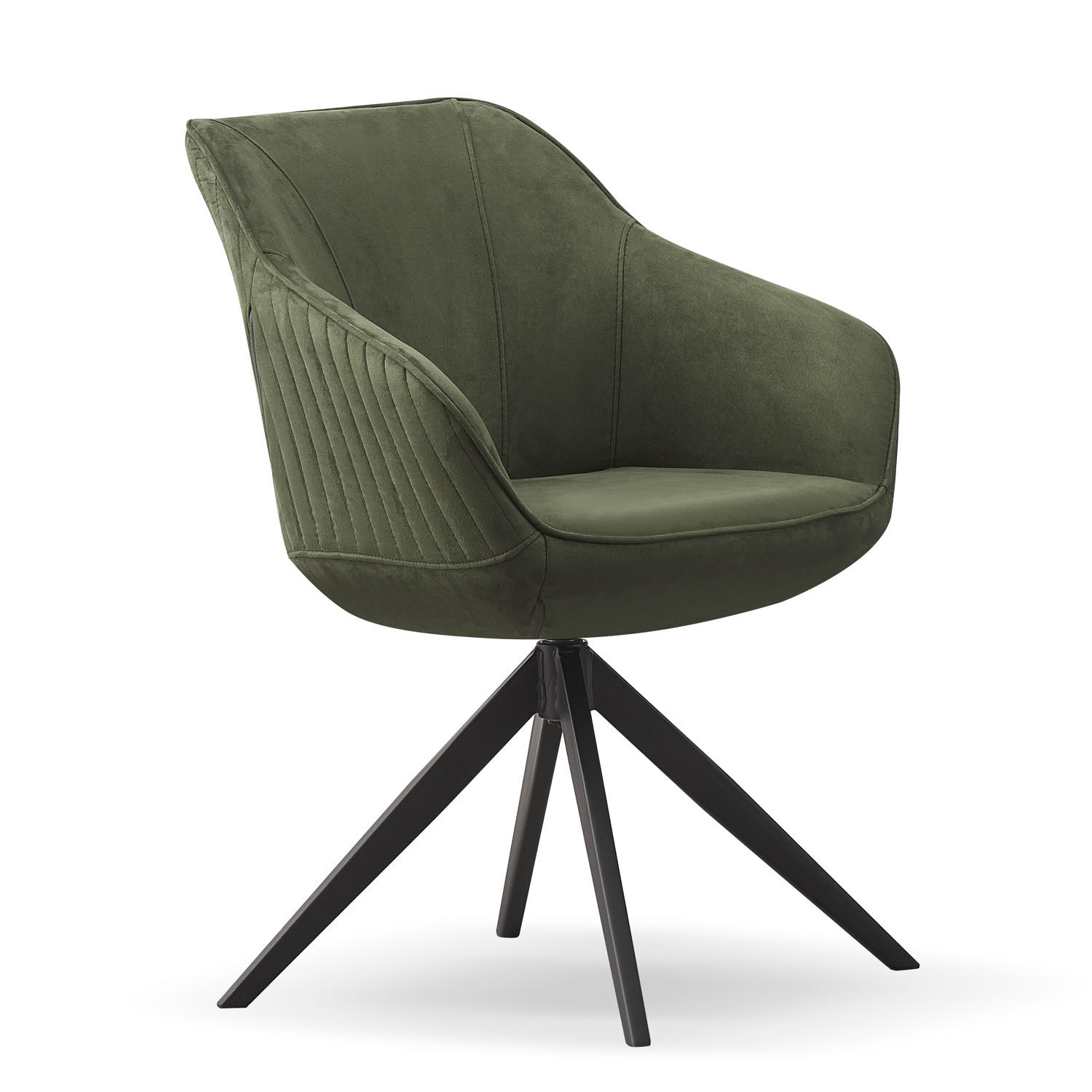 ARMLEHNSTUHL KATJA Grün - Grün, Textil/Metall (57/82/62cm) - B&D Home