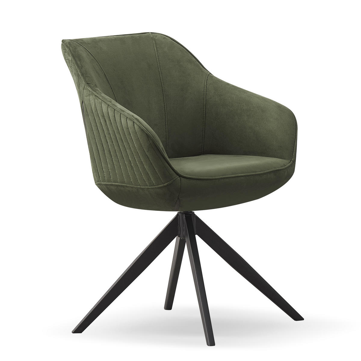 ARMLEHNSTUHL KATJA Grün - Grün, Textil/Metall (57/82/62cm) - B&D Home