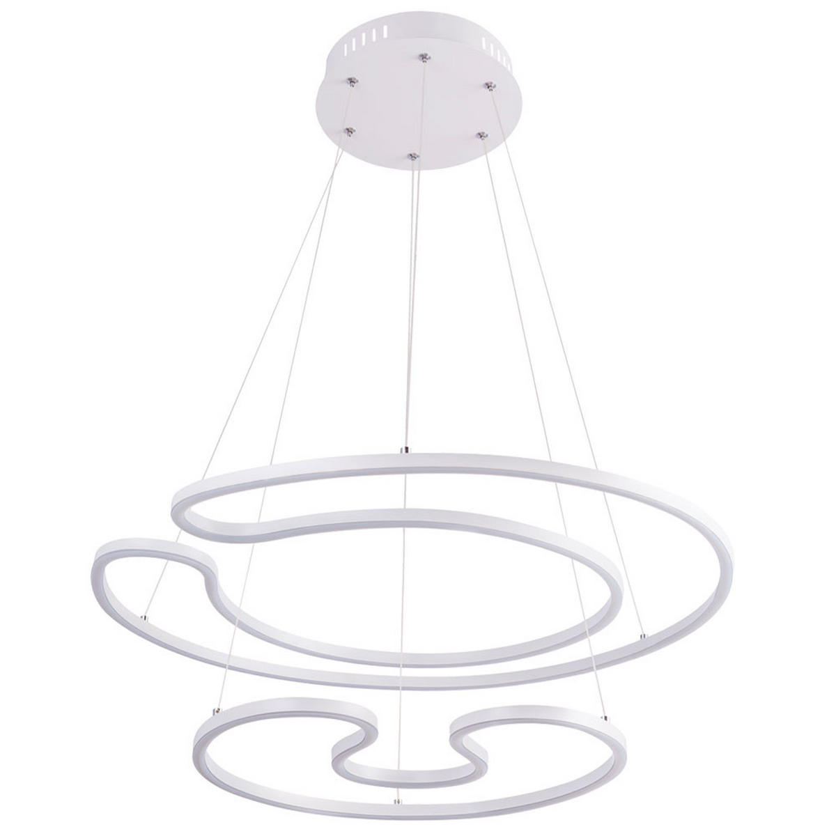 LED HÄNGELEUCHTE U-Form Weiß Matt - Weiß, Metall (67/67/120cm) - Globo Lighting