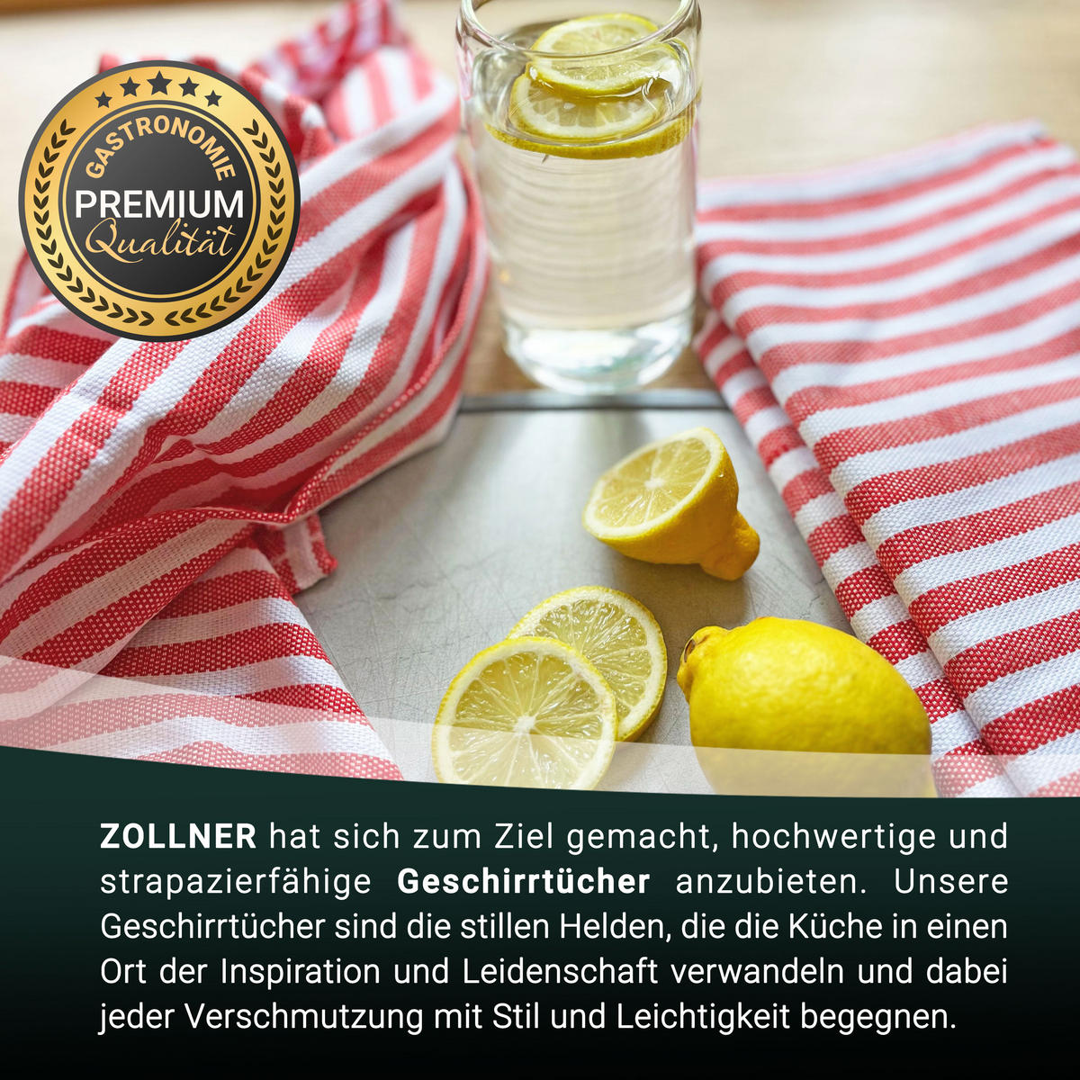 GESCHIRRTÜCHER, 5er-Set, 50x70 cm, 100% Baumwolle, Rot - Rot, Textil (50/70cm) - Zollner