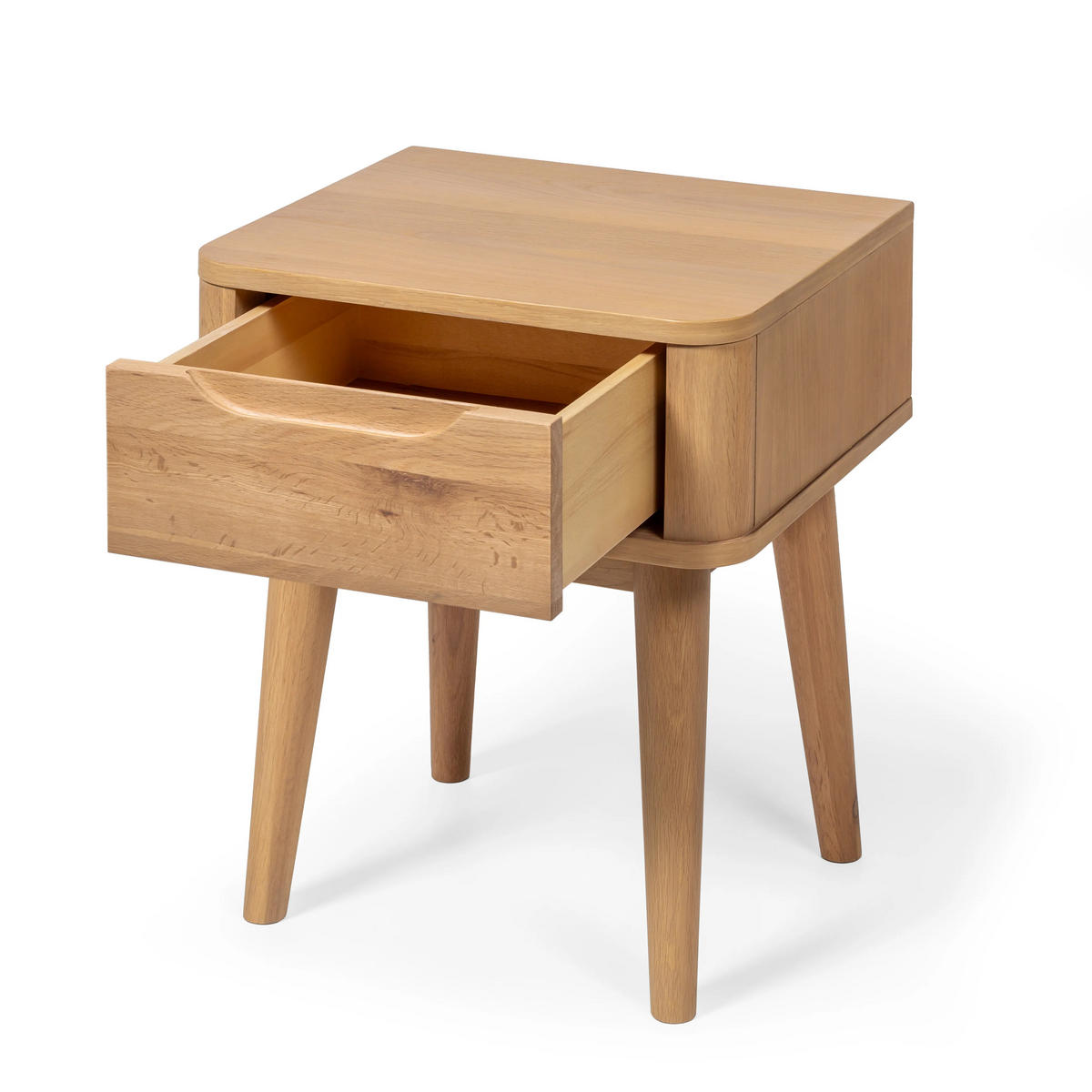NACHTTISCH Nora 2er Set, Eiche - Beige, Holz (45/54/40cm) - WOODEK