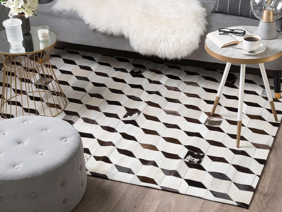 KURZFLOR-TEPPICH Alpkoy 200/140 cm - Beige, Fell (140/200cm) - Beliani