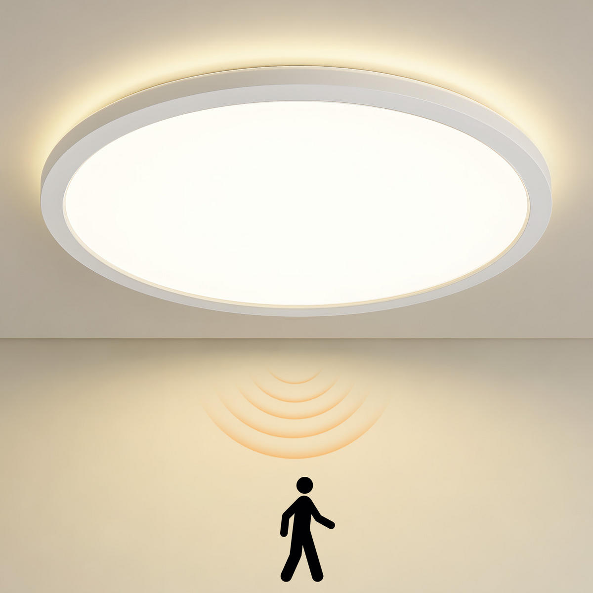 LED DECKENLEUCHTE Lyvyn 29.3/29.3/3 cm - Weiß, Kunststoff (29.3/29.3/3cm) - ZMH