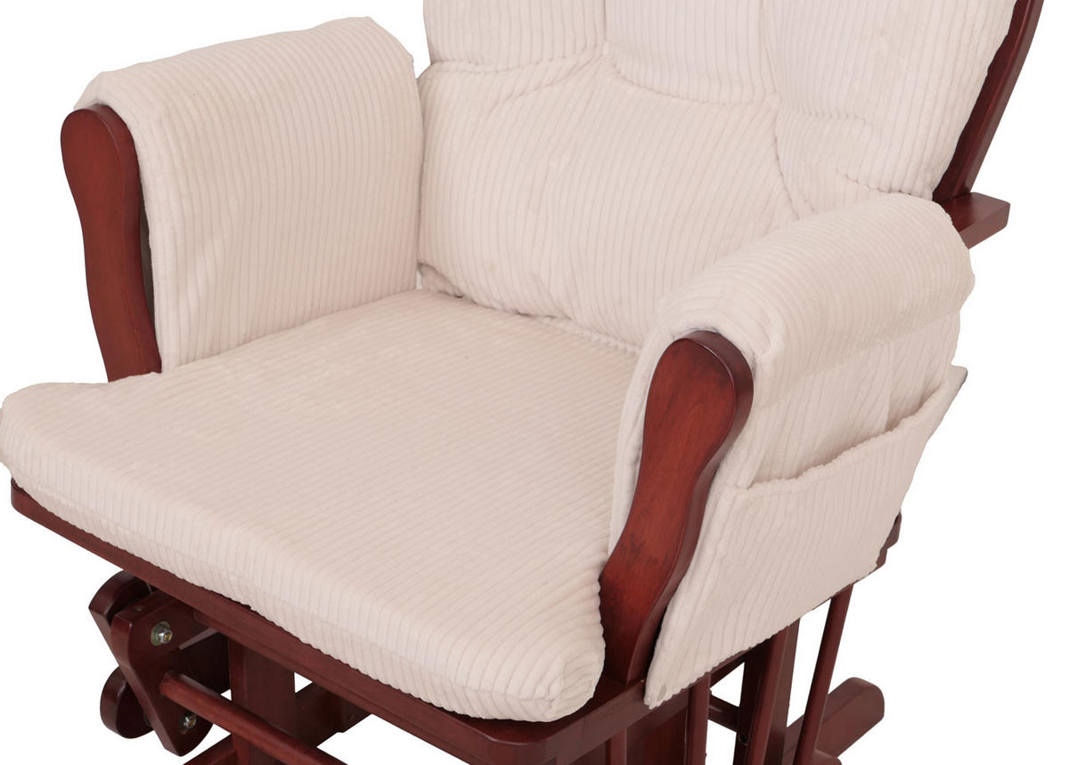 RELAXSESSEL Cremeweiß, Braun - Weiß/Braun, Textil (74/103/71cm) - MCW