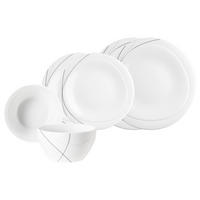 BASIC-SET Trio Highline weiß-grau 6er Set - Weiß/Grau, Keramik (1/1/1cm) - Seltmann Weiden