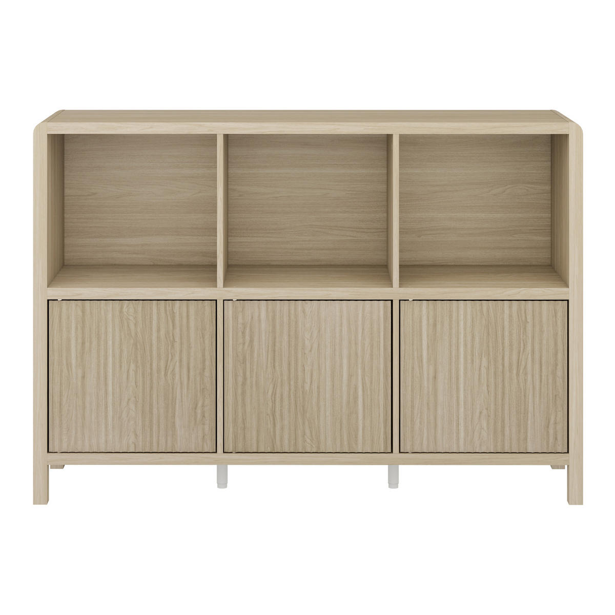 KOMODA Lukkodso - barva dubu, kompozitní dřevo (110/76.5/30cm) - [en.casa]