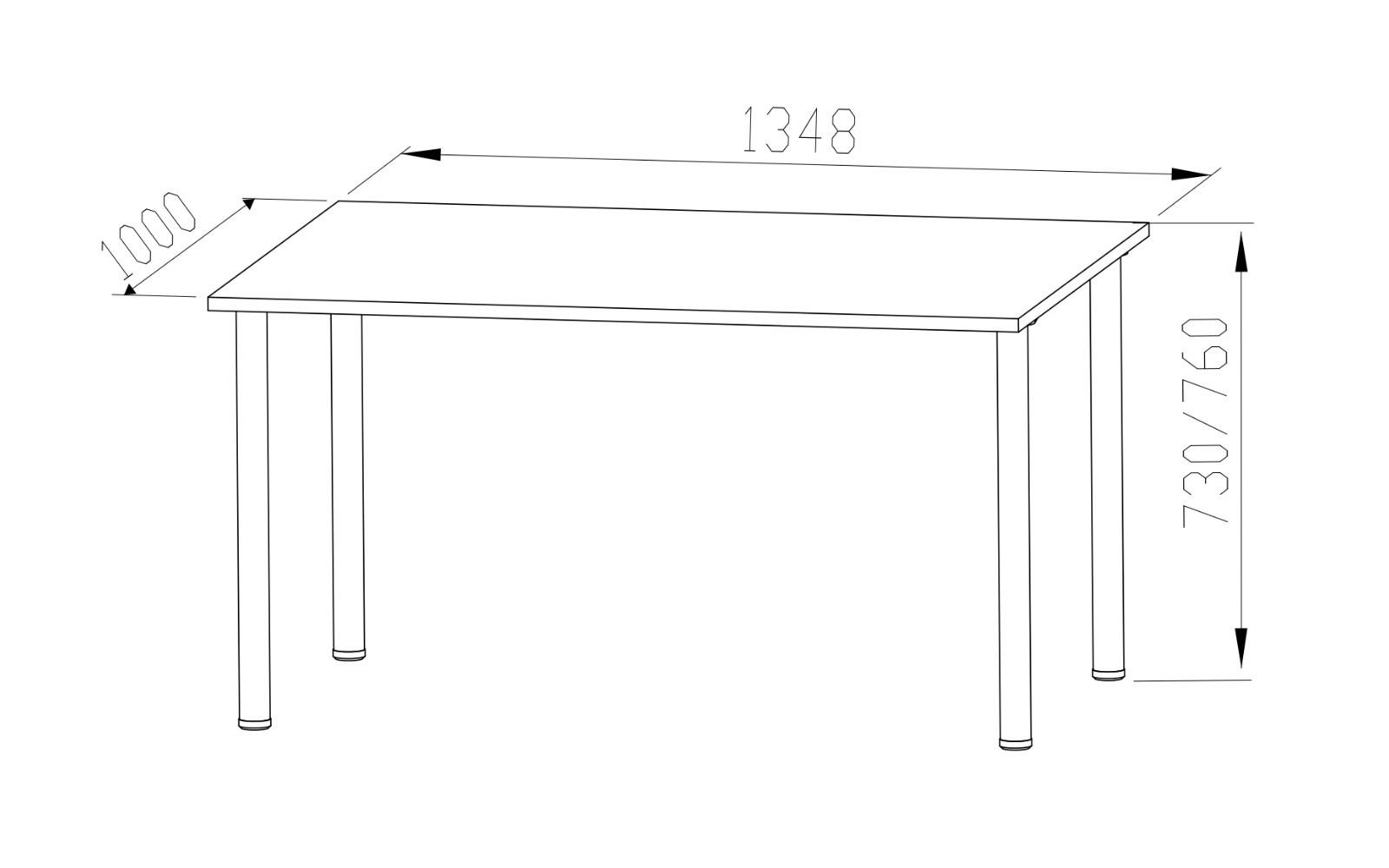 SCHREIBTISCH Optimal Sonoma Eiche hell 138 / 100 / 76cm - Braun, Holz/Holzwerkstoff (100/138/76cm) - Feldmann-Wohnen
