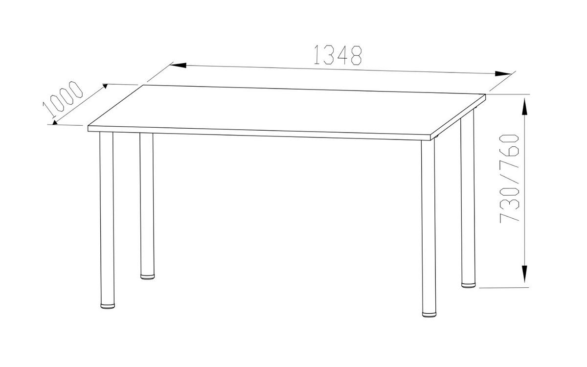 SCHREIBTISCH Optimal Sonoma Eiche hell 138 / 100 / 76cm - Braun, Holz/Holzwerkstoff (100/138/76cm) - Feldmann-Wohnen