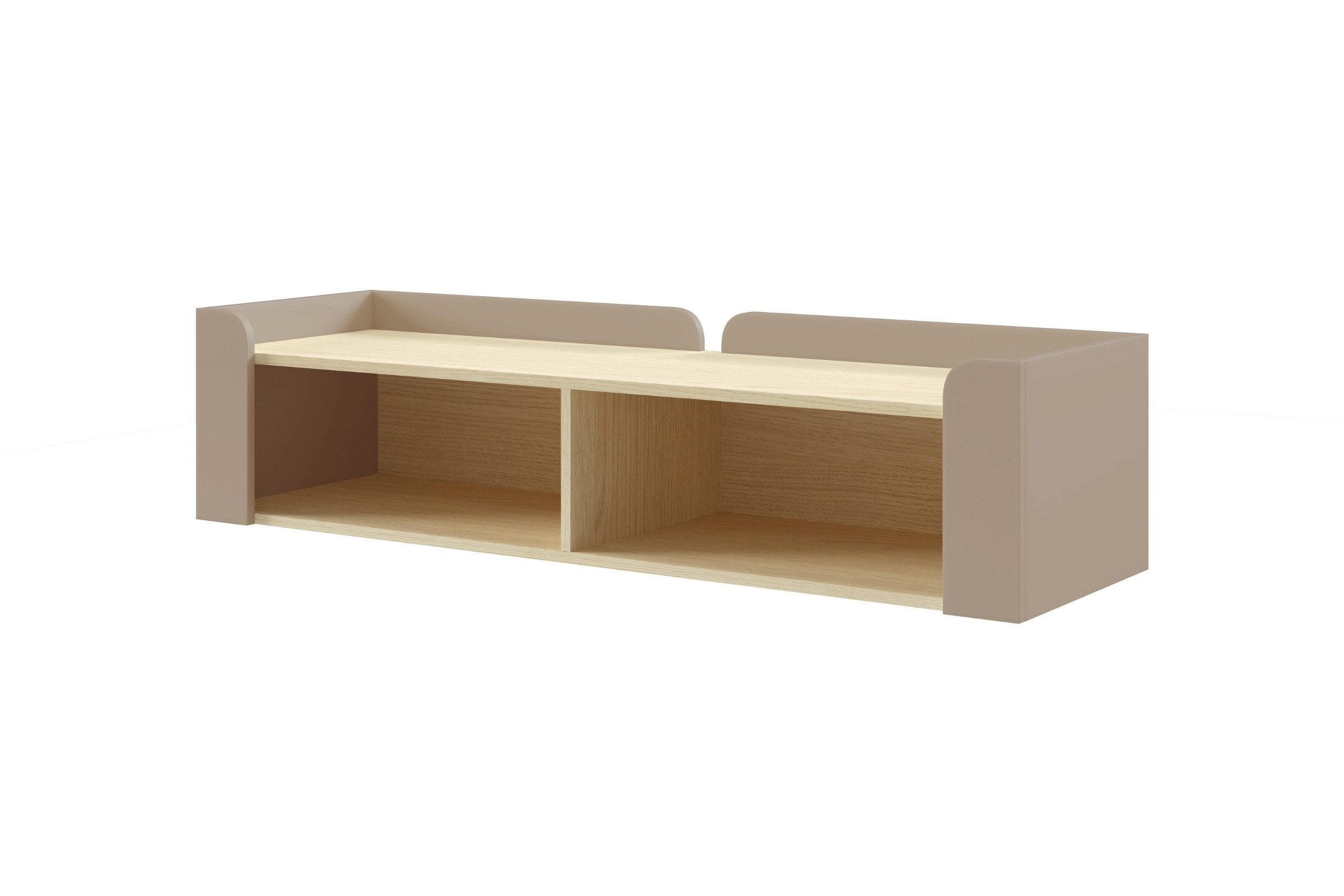 WANDREGAL SOVI 12 130 / 33 / 27 cm in Macadamia / Eiche Mavelie - Eichefarben/Beige, Holzwerkstoff (130/33/27cm) - Deine Möbel 24