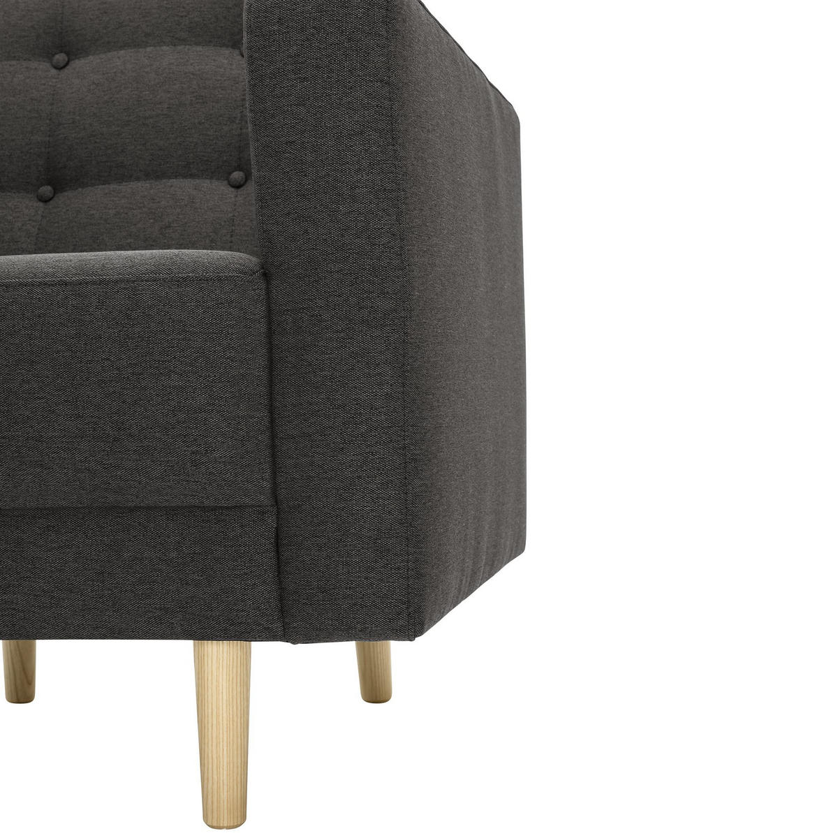 POLSTERSESSEL Kazia Flachgewebe anthrazit - Anthrazit, Kunststoff (75/81/83cm) - 58aufmkessel