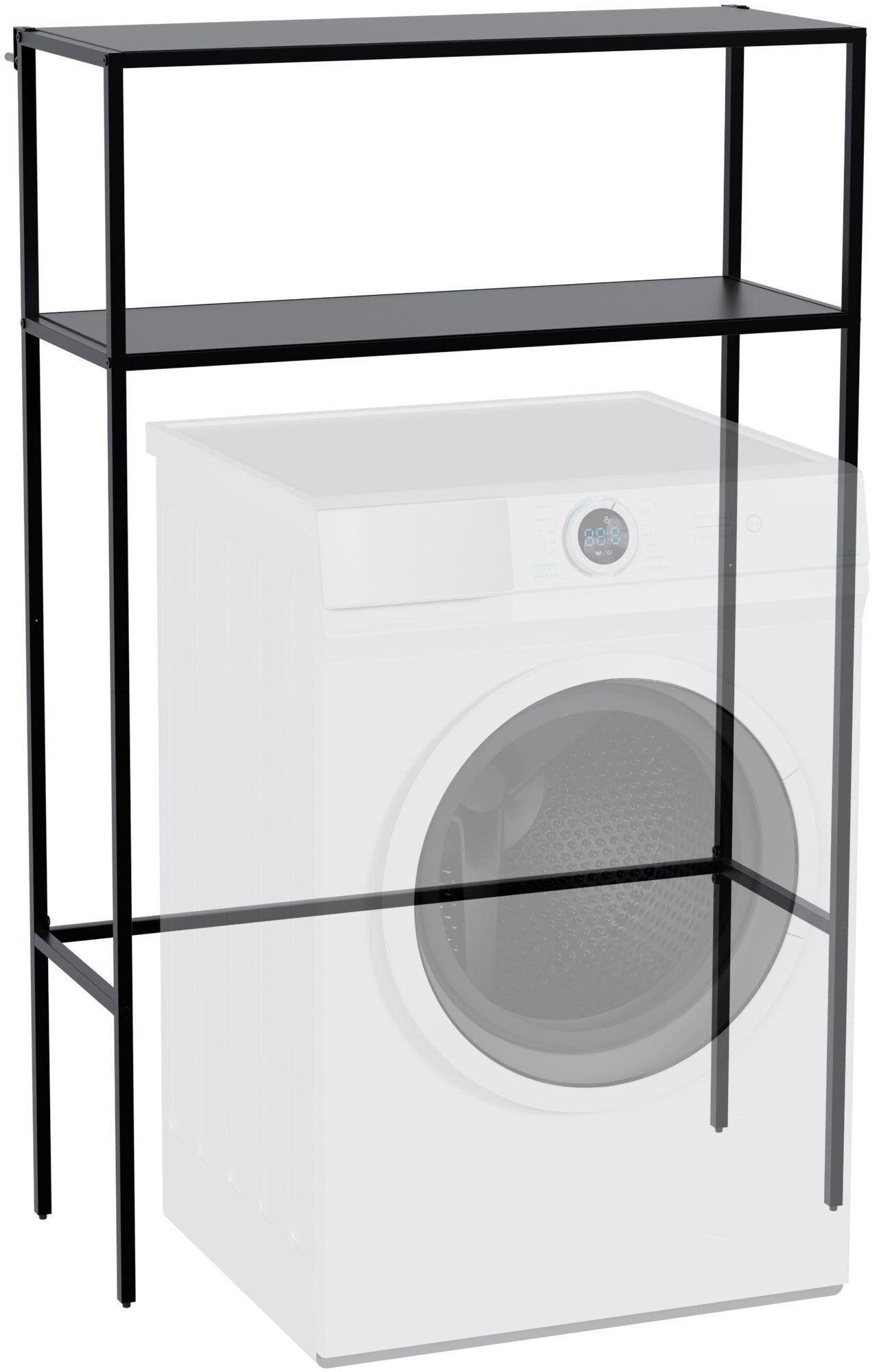 WASCHMASCHINENVERBAU Metall Schwarz - Schwarz, Metall (81/125/30cm) - CLP