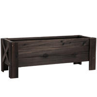 HOCHBEET DE-12101 100/36/36 cm mit Bewässerungseinsätzen Natur - Braun, Holzwerkstoff (100/36/36cm) - ComfortXL
