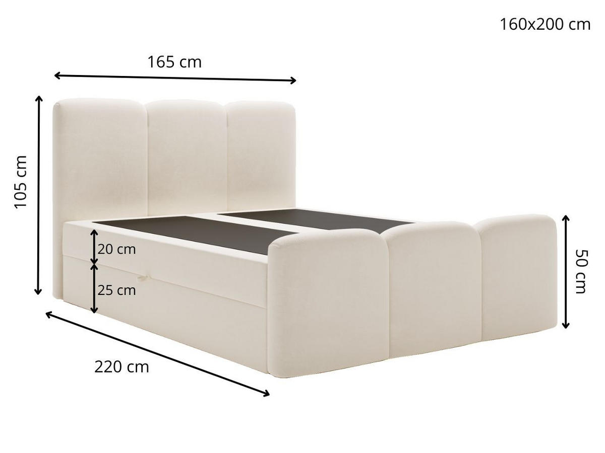 BOXBETT Campi 160x200 Grau - Grau, Holz/Textil (160/200cm) - Graingold